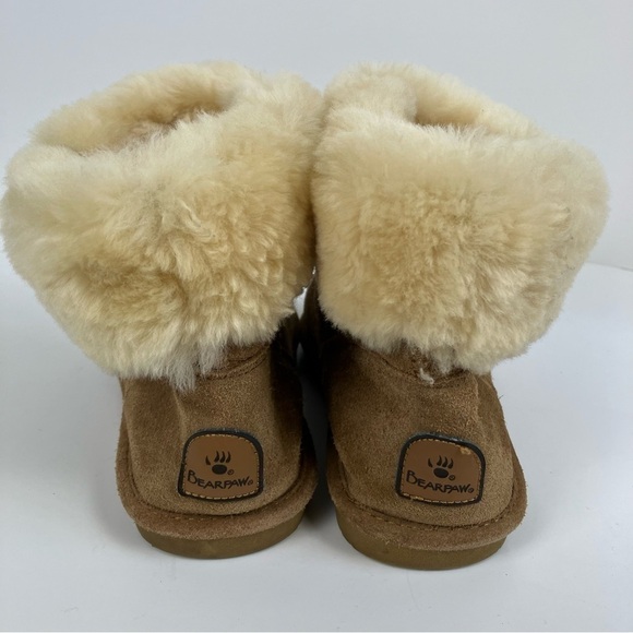 Bearpaw Abby Sheepskin Lined Hickory Winter Boots Ankle Buckle Size 7 - Picture 7 of 16